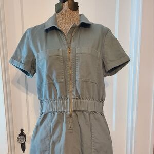 J.‎ Crew zip front Chino dress army green size 6